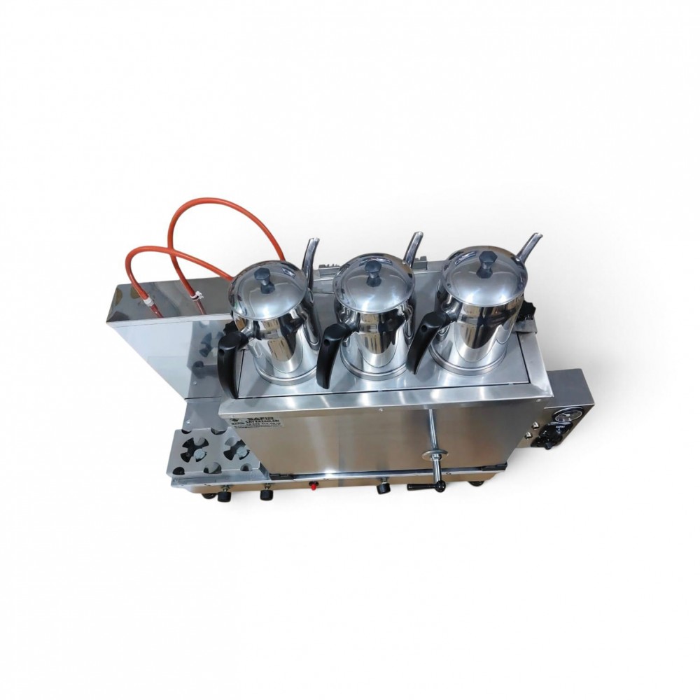 SAFİR 3 DEMLİKLİ İNOKS TAM OTOMATİK ÇAY KAZANI ELEKTRİKLİ VE TÜPLÜ ÇAY OCAĞI KAZANI ÇAY SEMAVERİ SAFİR VIP A++