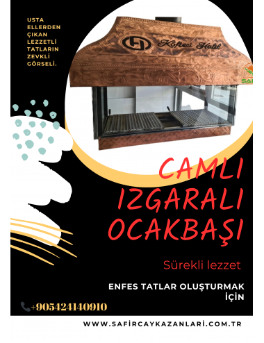 IZGARALI CAMLI KASA OCAKBAŞI - MANGALBAŞI BAKIR KÖFTE OCAĞI IZGARASI - MANGAL KEBAP OCAĞI , MANGAL DAVLUMBAZ IZGARA CAMLI KASA BAKIR OCAKBAŞI - SAFİR IZGARALI CAMLI KEBAP OCAĞI MANGALI