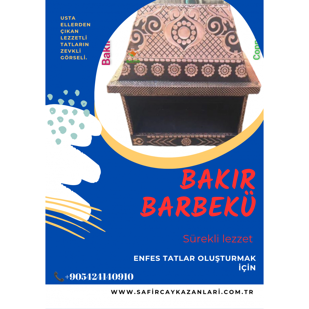 BAKIR BARBEKÜ BBQ - MANGALBAŞI BAKIR KÖFTE OCAĞI - KAPALI KASA BARBEKÜ GRILL  MANGAL KEBAP OCAĞI BBQ GRILL SAFİR BARBEKÜ