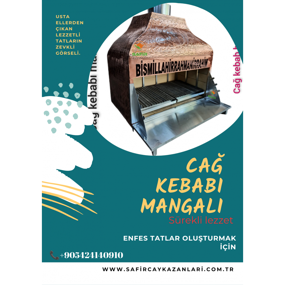 CAĞ KEBABI OCAĞI , BAKIR CAĞ KEBABI MANGAL OCAĞI , CAĞ KEBABI MANGALI , ERZURUM CAĞ KEBABI OCAĞI . CAĞ KEBABBI ŞİŞİ DAHİL - SAFİR ENDÜSTRİYEL