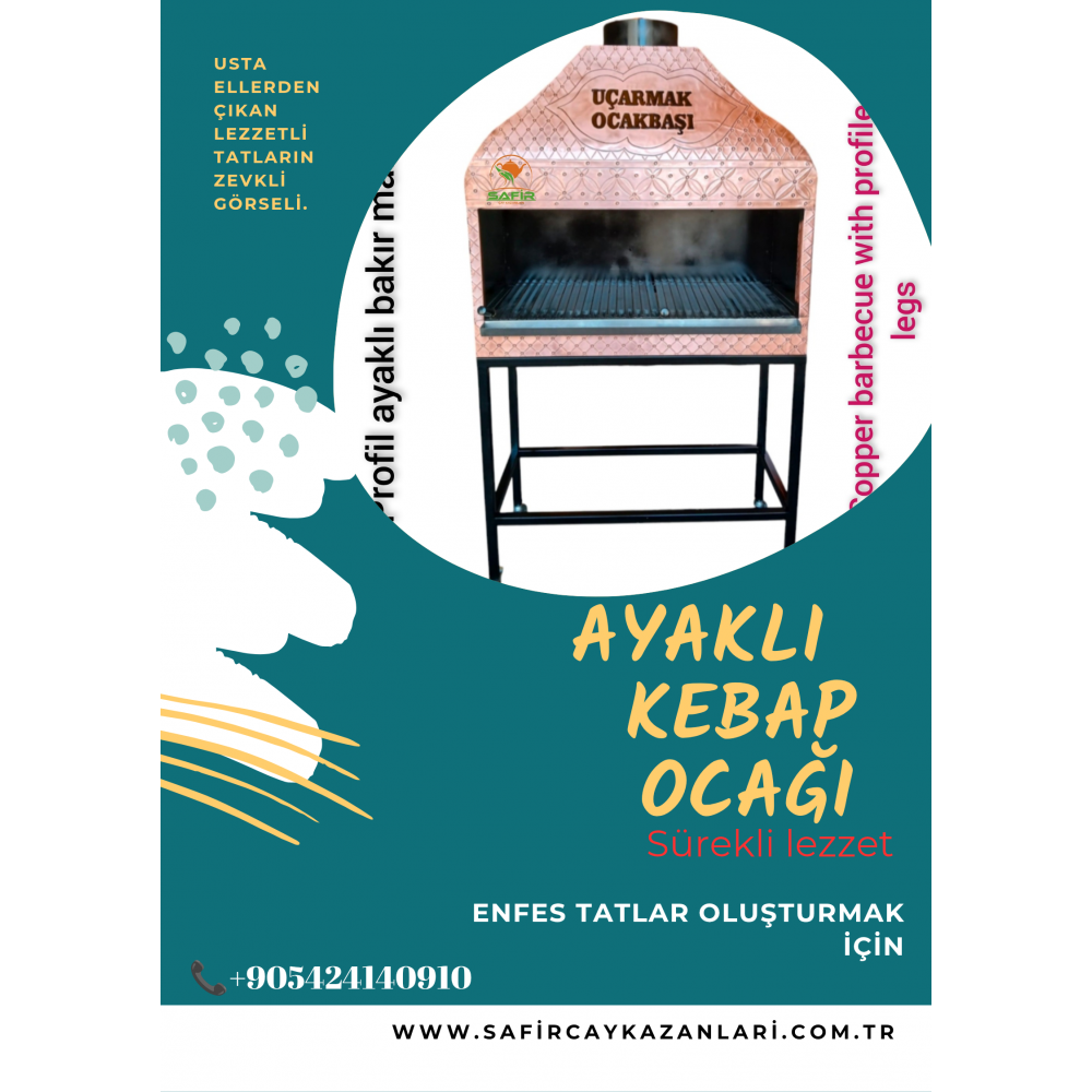 PROFİL AYAKLI ve ŞİŞLİK HAZNELİ BAKIR MANGAL OCAĞI BAKIR BARBEKÜ BAKIR MANGAL OCAKBAŞI BAKIR MANGALBAŞI KÖFTE OCAĞI - KAPALI KASA BAKIR MANGAL OCAGI - SAFİR BARBEKÜ