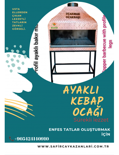 PROFİL AYAKLI ve ŞİŞLİK HAZNELİ BAKIR MANGAL OCAĞI BAKIR BARBEKÜ BAKIR MANGAL OCAKBAŞI BAKIR MANGALBAŞI KÖFTE OCAĞI - KAPALI KASA BAKIR MANGAL OCAGI - SAFİR BARBEKÜ