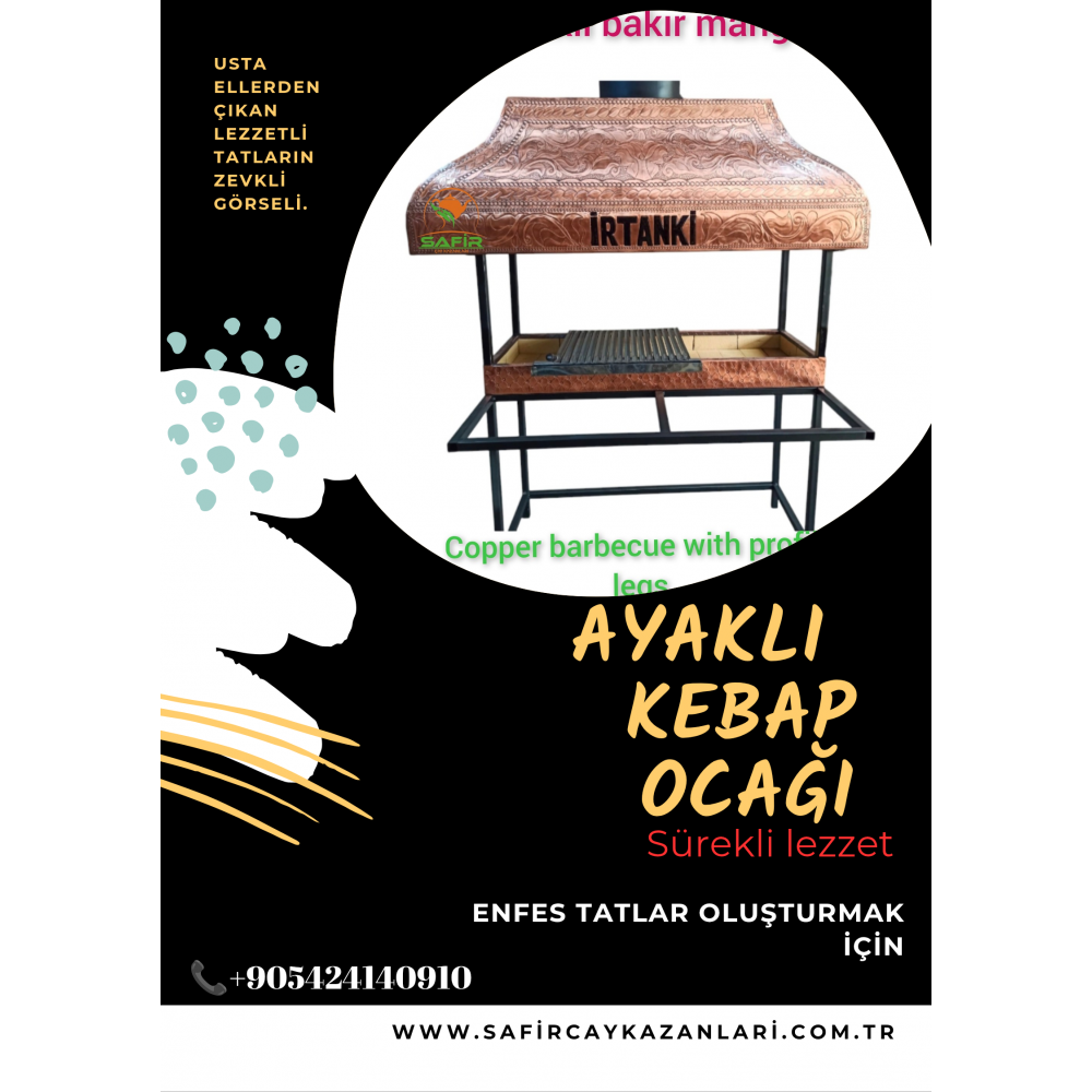 PROFİL AYAKLI ve ŞİŞLİK HAZNELİ AÇIK KASA BAKIR MANGAL OCAĞI BAKIR BARBEKÜ BAKIR MANGAL OCAKBAŞI BAKIR MANGALBAŞI KÖFTE OCAĞI - AÇIK KASA BAKIR MANGAL OCAGI - SAFİR BARBEKÜ