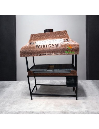 PROFİL AYAKLI ve ŞİŞLİK HAZNELİ CAMLI KASA BAKIR MANGAL OCAĞI BAKIR BARBEKÜ BAKIR MANGAL OCAKBAŞI MANGALBAŞI KÖFTE OCAĞI - CAMLI KASA BAKIR MANGAL OCAGI - SAFİR BARBEKÜ