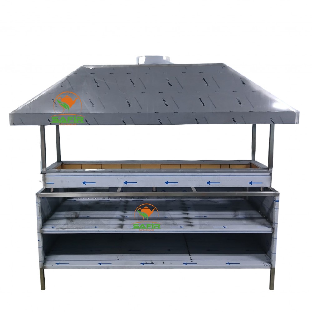 SAFİR PASLANMAZ KROM TEZGAHLI OCAKBAŞI MANGALI IZGARA BARBEKÜ - 4 TARAFI AÇIK VE TEZGAHLI KÖFTE , BALIK VE KEBAP OCAĞI. SAFİR KEBAP OCAĞI.