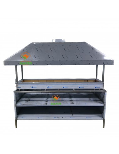 SAFİR PASLANMAZ KROM TEZGAHLI OCAKBAŞI MANGALI IZGARA BARBEKÜ - 4 TARAFI AÇIK VE TEZGAHLI KÖFTE , BALIK VE KEBAP OCAĞI. SAFİR KEBAP OCAĞI.