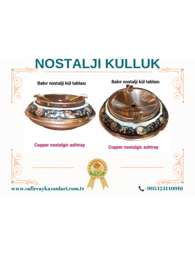 SAFİR NOSTALJİ BAKIR KÜLLÜK BAKIR KÜL TABAĞI 2 SET SET NOSTALJİ BAKIR KÜLLÜK