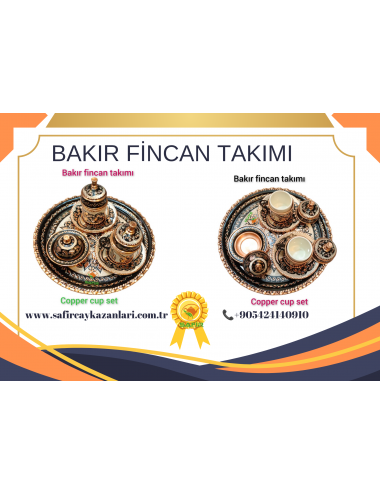 SAFİR NAKIŞĞAH BAKIR KAHVE FİNCAN TAKIMI 2 KİŞİLİK BAKIR KAHVE FİNCAN SETİ SİYAH NAKIŞĞAH KAHVELİK
