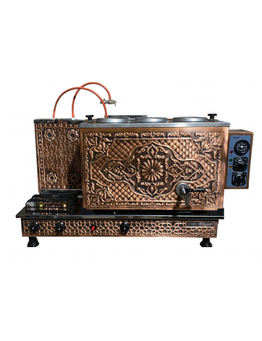 3 Demlikli Tam Otomatik Bakır Çay Kazanı Elektrikli ve Tüplü Klasik Model Süper Kampanya Osmanlı Eskitme Çay Kazanı