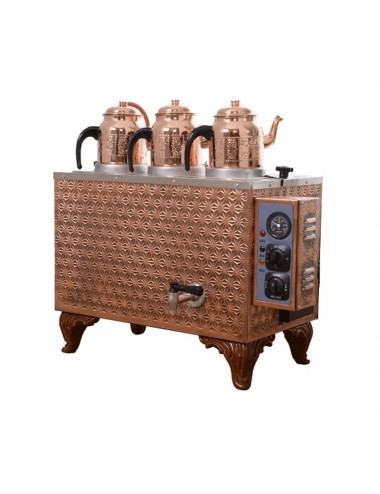 4 Demlikli Tam Otomatik Ofistipi Bakır Çay Kazanı Elektrikli Çay Makinesi Klasik Model Süper Kampanya Osmanlı Eskitme Çay Kazanı