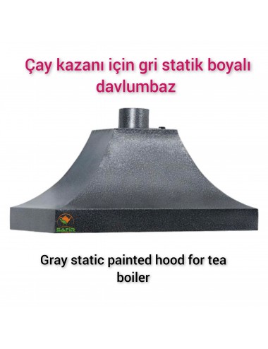 STATİK BOYALI DAVLUMBAZ GÜMÜŞ GRİ ELEKTROSTATİK DAVLUMBAZ 80 CM SAFİR GRİ MODEL , ÇAY KAZANI İÇİN GRİ DAVLUMBAZ