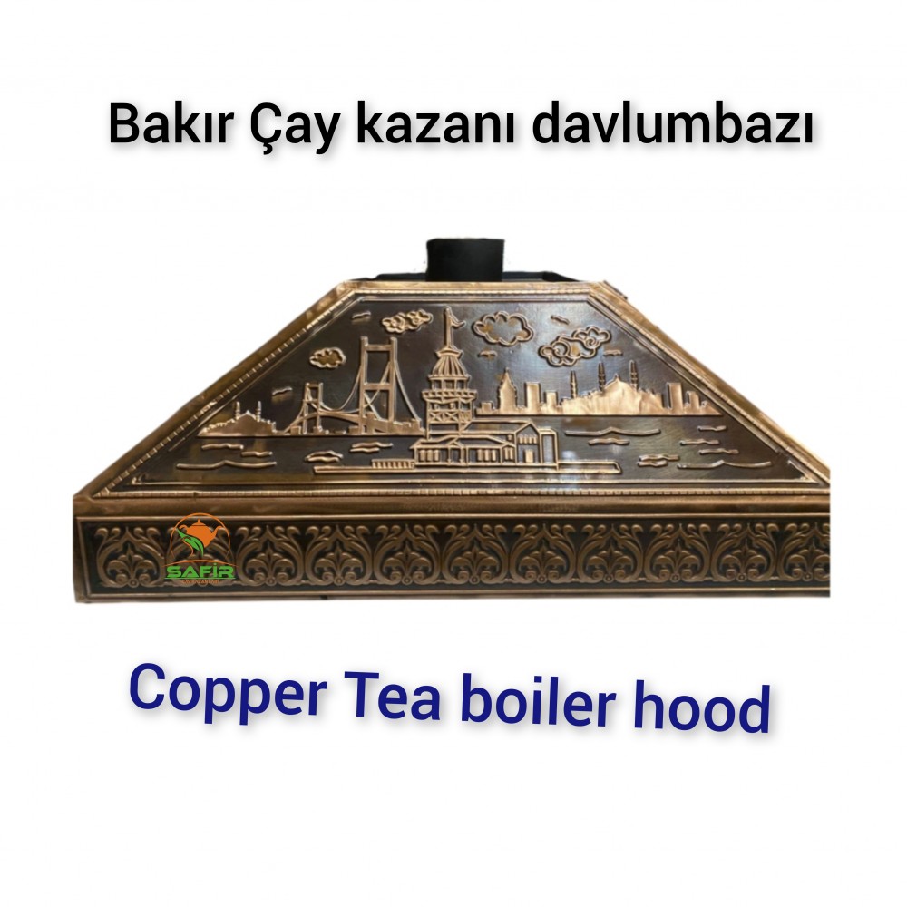 BAKIR DAVLUMBAZ ANTİK BAKIR DAVLUMBAZ 110 CM SAFİR KIZKULESİ BOĞAZİÇİ MODEL ÇAY KAZANI İÇİN BAKIR DAVLUMBAZ