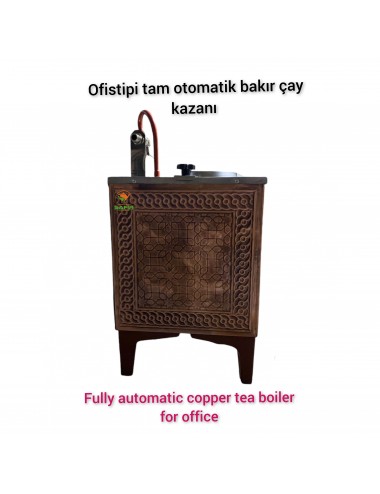 3 demlikli bakır çay kazanı sadece elektrikli Ofistipi bakır çay semaveri Osmanlı Tuğra model Çay kazanı
