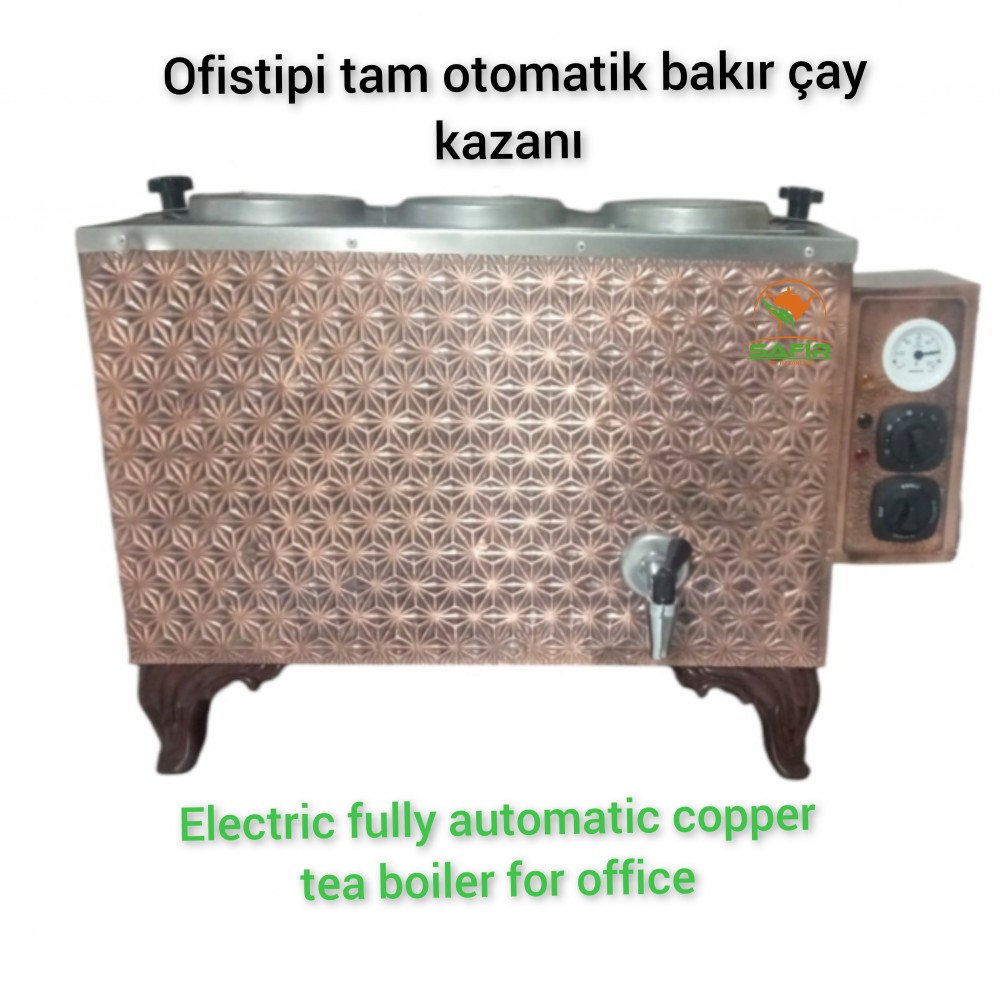 3 Demlikli Tam Otomatik ofistipi Bakır Çay Kazanı Elektrikli Ofistipi Klasik Model Süper Kampanya Osmanlı Eskitme Çay Kazanı