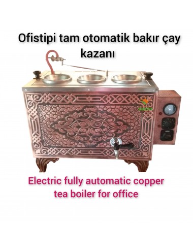 3 Demlikli Tam Otomatik ofistipi Bakır Çay Kazanı Elektrikli Ofistipi Boğaziçi Model Süper Kampanya Osmanlı Eskitme Çay Kazanı