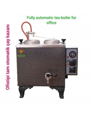 2 Demlikli Tam Otomatik ofistipi Gümüş Gri Çay Kazanı Elektrikli Ofistipi Gri Boyalı Model