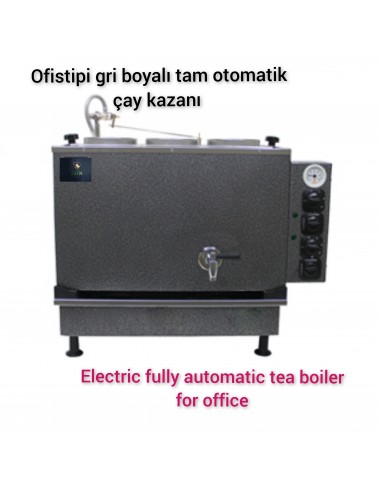 3 Demlikli Tam Otomatik ofistipi Gümüş Gri Çay Kazanı Elektrikli Ofistipi Gri Boyalı Model