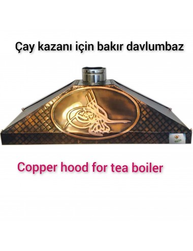 BAKIR DAVLUMBAZ ANTİK BAKIR DAVLUMBAZ 80 CM SAFİR OSMANLI TUĞRA MODEL ÇAY KAZANI İÇİN BAKIR DAVLUMBAZ
