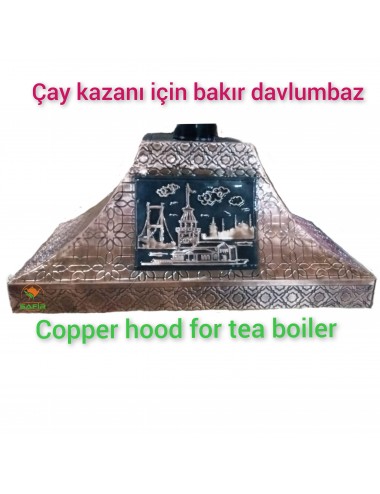 BAKIR DAVLUMBAZ ANTİK BAKIR DAVLUMBAZ 80 CM SAFİR KIZKULESİ BOĞAZİÇİ MODEL ÇAY KAZANI İÇİN BAKIR DAVLUMBAZ