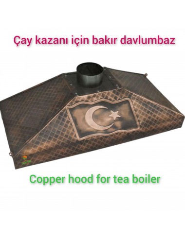 BAKIR DAVLUMBAZ ANTİK BAKIR DAVLUMBAZ 80 CM SAFİR BAYRAK MODEL ÇAY KAZANI İÇİN BAKIR DAVLUMBAZ