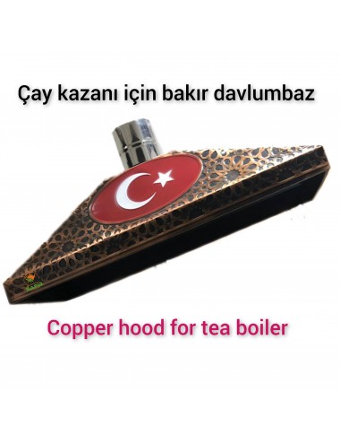 BAKIR DAVLUMBAZ ANTİK BAKIR DAVLUMBAZ 110 CM SAFİR BAYRAK MODEL ÇAY KAZANI İÇİN BAKIR DAVLUMBAZ