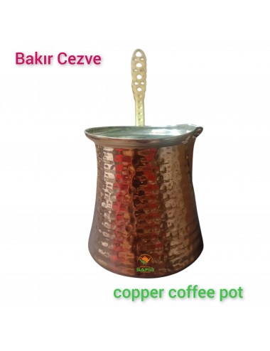 Bakır cezve Türk Kahvesi bakır cezve büyük boy 3-4 Fincanlık cezve.