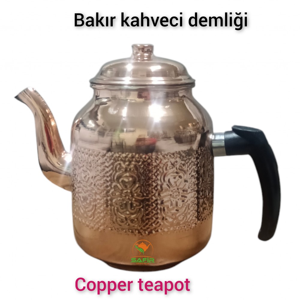 Bakır Kahveci Demliği, Çaydanlık Bakır kahveci demliği, Büyük Boy 3 numara çay kazanı için En İyi kalite bakır demlik bakır kahveci Çaydanlık.