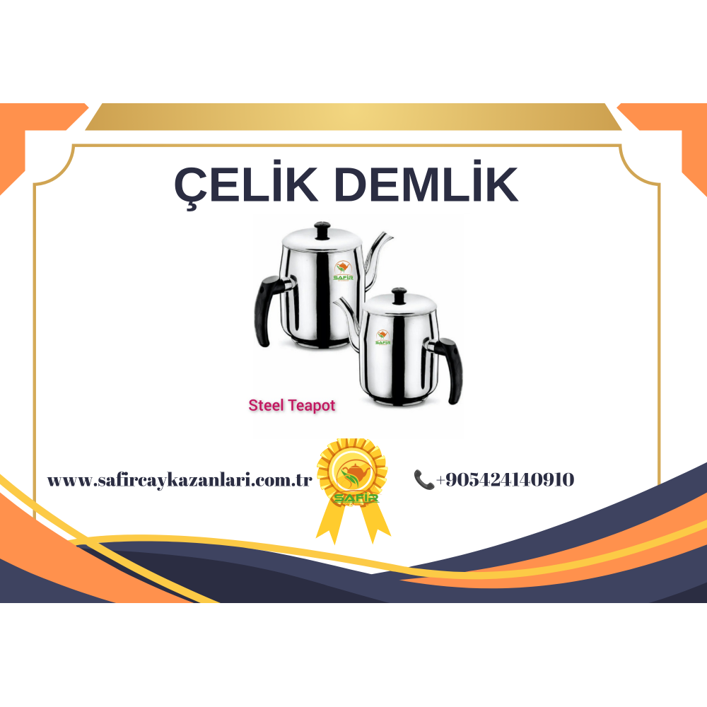 SAFİR KAHVECİ DEMLİĞİ PASLANMAZ ÇELİK 3 NUMARA BÜYÜK BOY KAHVECİ DEMLİĞİ ÇAY KAZANI ÇELİK KAHVECİ DEMLİĞİ 