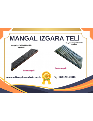 SAFİR IZGARA TELİ YAĞDANLIKLI OLUKLU IZGARA TELİ MANGAL ET IZGARASI OCAKBAŞI IZGARASI 50*45 EBATLI YAĞDANLIKLI OLUKLU IZGARA TELİ