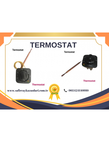 SAFİR TERMOSTAT ÇAY OCAĞI KAZANI TERMOSTATI ISI ALGILAMA TERMOSTAT