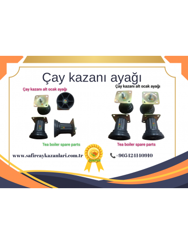 SAFİR AYAK ÇAY KAZANI AYAĞI ALT OCAK İÇİN 4 ADET YÜKSEKLİK VE DENGE AYARLI AYAK