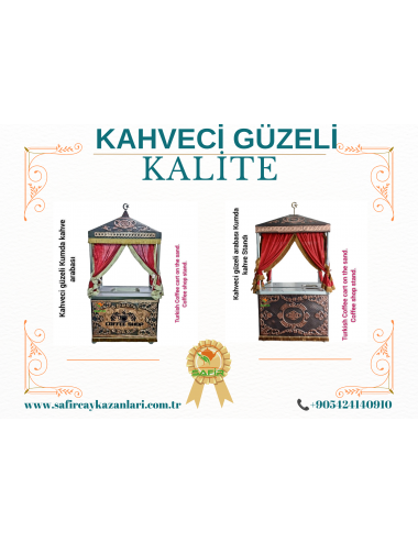 SAFİR KAHVECİ GÜZELİ KUMDA KAHVE MAKİNESİ KOMPLE SET KAHVECİ GÜZELİ ARABASI KUMDA KAHVE STANDI  TEZGAHLI KÖZDE KAHVE MAKİNESİ