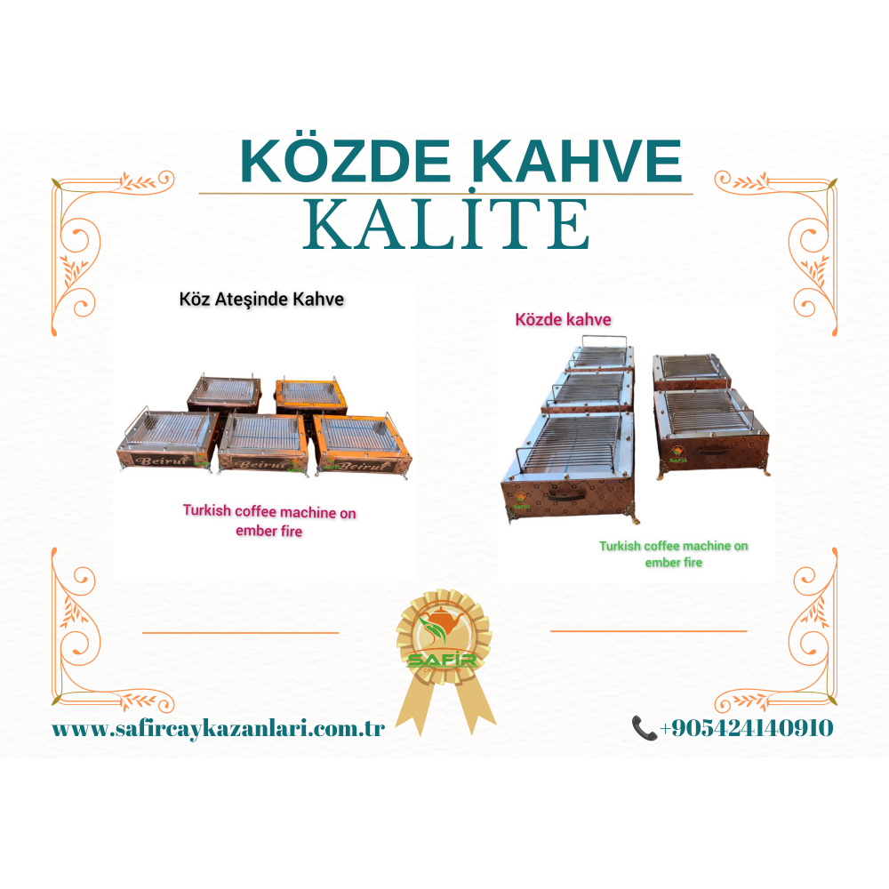 SAFİR KÖZDE KAHVE MAKİNESİ IZGARALI KÖZ ATEŞİNDE KAHVE MANGALI KEYF KAHVESİ